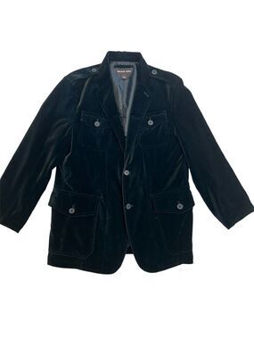 Michael Michael Kors Men's black velvet sport jacket blazer coat Sz L